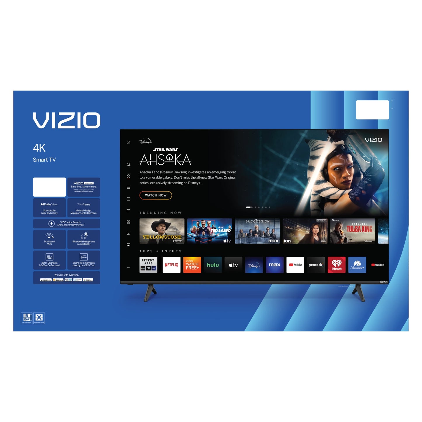 75” Class 4K UHD LED HDR Smart TV (New) V4K75M-08